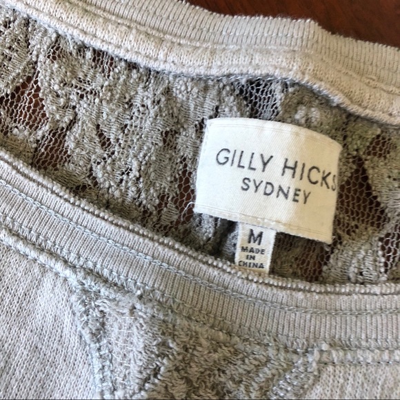 Gilly Hicks Light Gray Lace Sweater - M - Picture 4 of 5